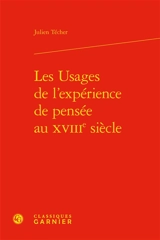 Les usages de l'expérience de pensée au XVIIIe siècle - Julien Técher