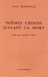 Poèmes chinois d'avant la mort