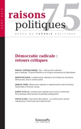 Raisons politiques, n° 75. Démocratie radicale : retours critiques