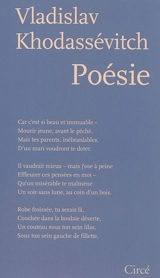 Poésie - Vladislav Khodassevitch