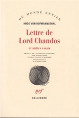 Lettre de Lord Chandos : et autres essais - Hugo von Hofmannsthal