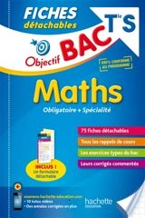 Maths terminale S : obligatoire + spécialité : 75 fiches détachables - Dominique Dejean