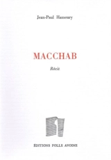Macchab : récit - Jean-Paul Hameury