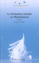 La formation initiale en maréchalerie : une étude - Institut de la maréchalerie (Nantes)