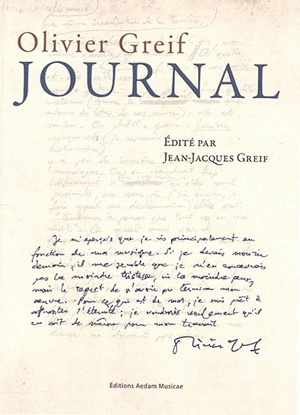 Olivier Greif : journal - Olivier Greif