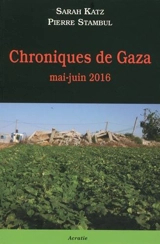 Chroniques de Gaza : mai-juin 2016 - Sara Katz