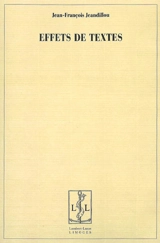Effets de textes - Jean-François Jeandillou