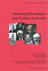 Matériaux philosophiques pour l'analyse du discours