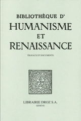 Bibliothèque d'humanisme et Renaissance, n° 77-3