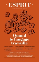 Esprit, n° 460. Quand le langage travaille