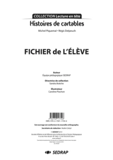 Histoires de cartables, Michel Piquemal et Régis Delpeuch : fichier de l'élève - Société d'édition et de diffusion pour la recherche et l'action pédagogique