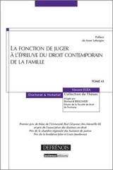 La fonction de juger à l'épreuve du droit contemporain de la famille - Vincent Egéa