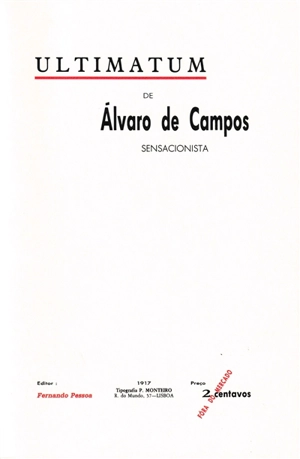 Ultimatum - Fernando Pessoa