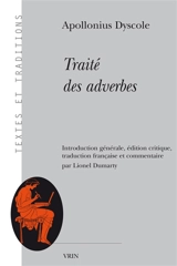 Traité des adverbes - Apollonius Dyscole