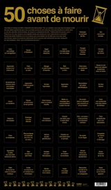 50 choses à faire avant de mourir