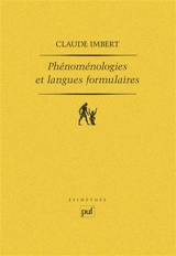 Phénoménologies et langues formulaires - Claude Imbert