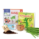 Kit activité semis haricot, je crée mon potager maison : le kit totem magique : communique avec les plantes - Mahou studio