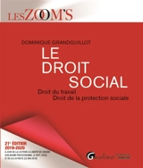 Le droit social : droit du travail, droit de la protection sociale : 2019-2020 - Dominique Grandguillot