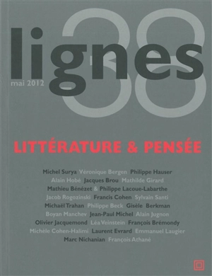 Lignes, n° 38. Littérature et pensée