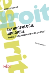 Anthropologie juridique - Rodolfo Sacco
