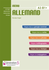 Mémo allemand A2-B1+ - Nicolas Goget