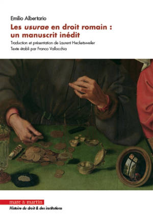 Les usurae en droit romain : un manuscrit inédit - Emilio Albertario