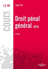 Droit pénal général 2018 : L2 M1 - Xavier Pin