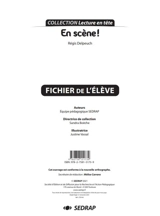 En scène !, Régis Delpeuch : fichier de l'élève - Société d'édition et de diffusion pour la recherche et l'action pédagogique