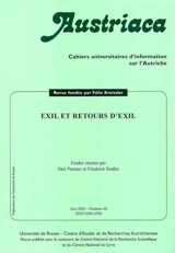 Austriaca, n° 56. Exil et retours d'exil