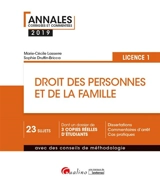 Droit des personnes et de la famille : licence 1 : 2019 - Marie-Cécile Lasserre