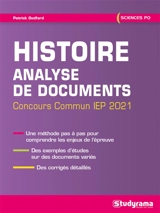 Histoire : analyse de documents : concours commun IEP 2021 - Patrick Godfard