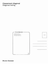 Classement diagonal : Waterloo. Diagonal listing : Waterloo - Bruno Goosse