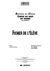 Contes du bout du monde, Régis Delpeuch, cycle 2 : fichier de l'élève - Jean-Louis Souard