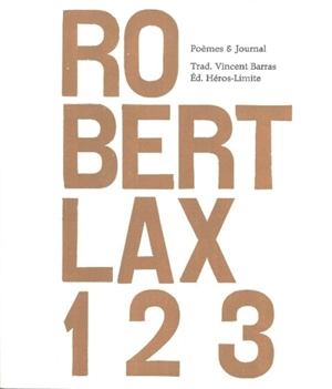 1 2 3 : poèmes & journal - Robert Lax