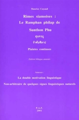 Rimes siamoises : le Ramphan philap de Sunthon Phu : Plaintes continues. La double motivation linguistique. Non-arbitraire de quelques signes linguistiques naturels - Sunthon Phu