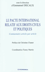Le pacte international relatif aux droits civils et politiques : commentaire article par article