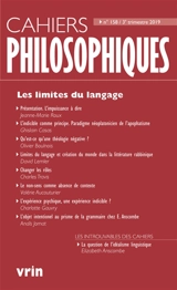 Cahiers philosophiques, n° 158. Les limites du langage