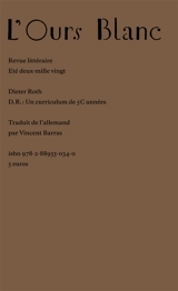 Ours blanc (L'), n° 25. D.R. : un curriculum de 5c années - Dieter Roth
