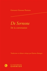 De sermone. De la conversation - Giovanni Pontano