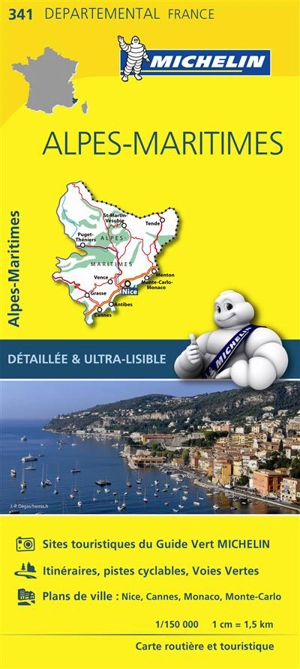 CARTE DEPARTEMENTALE ALPES-MARITIMES - Collectif