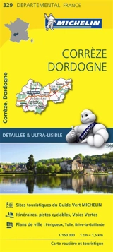 CARTE DEPARTEMENTALE DORDOGNE, CORREZE - Collectif