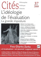 Cités, n° 37. L'idéologie de l'évaluation : la grande imposture