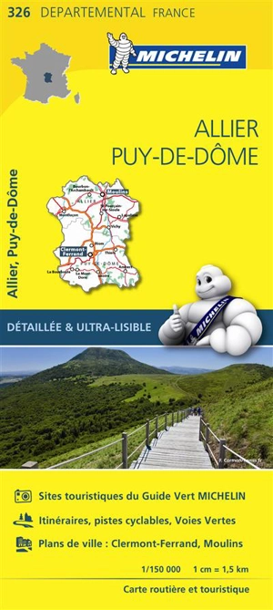 CARTE DEPARTEMENTALE PUY-DE-DOME, ALLIER - Collectif