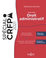 Epreuves écrites du CRFPA : spécialité droit administratif : 2021 - Sara Brimo