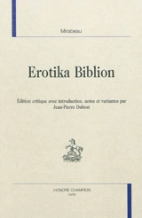 Erotika biblion - Honoré-Gabriel Riquetti comte de Mirabeau
