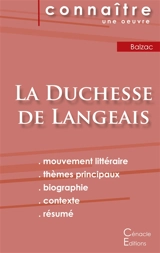 Fiche de lecture La Duchesse de Langeais de Balzac (Analyse littéraire de référence et résumé complet) - Balzac, Honoré de