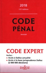 Code pénal, code de procédure pénale 2018