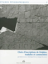 Choix d'inscriptions de Delphes, traduites et commentées