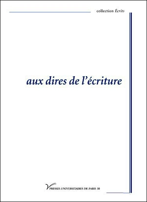 Aux dires de l'écriture
