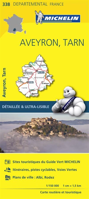 CARTE DEPARTEMENTALE AVEYRON, TARN - Collectif